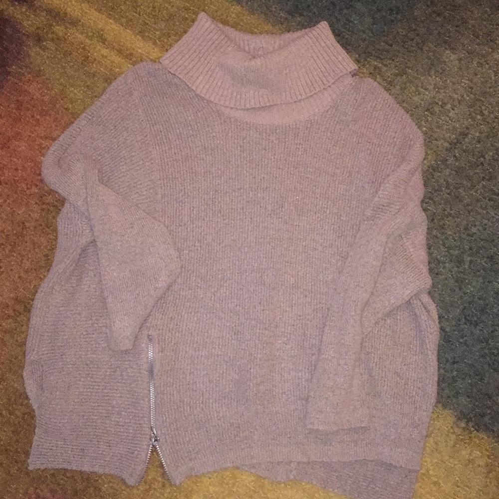 Asymmetrical Dusty Mushroom Sweater